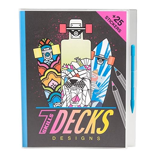 Cuaderno Stickers Skate Decks Desings