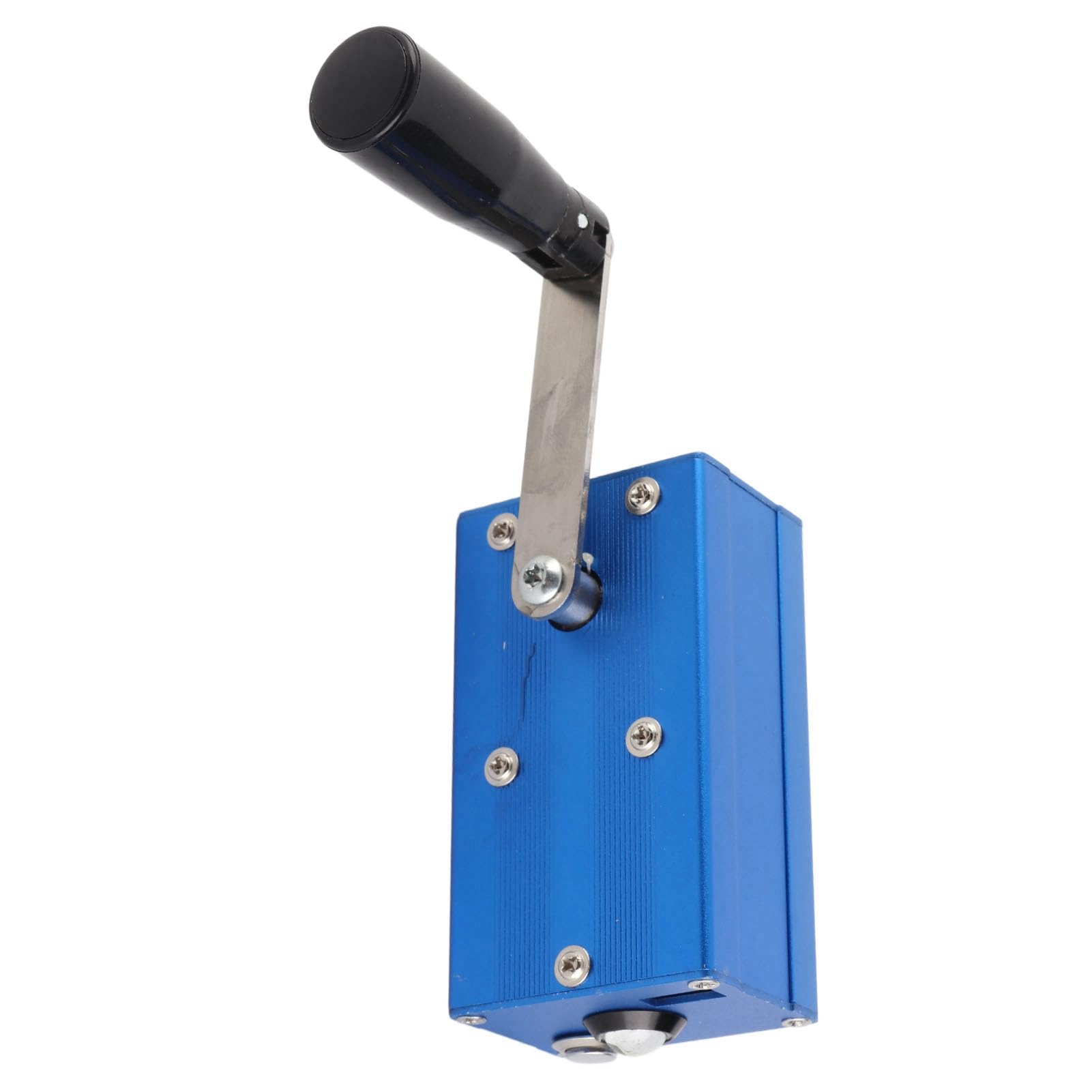 WALFRONT Handkurbelgenerator, Mobiles Ladegerät aus Aluminiumlegierung mit COB-Licht, Tragbar für Camping und Notfälle