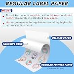 Koala Sticker Paper, Matte White, 100 Feuilles 8.5x11 pouces Imprimable Feuille complète Papier d'étiquette pour imprimantes jet d'encre