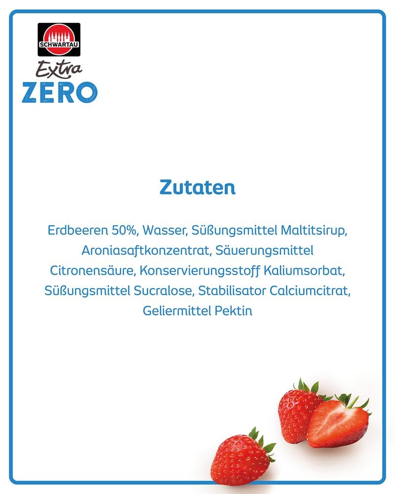 Extra Zero Erdbeere Fruchtaufstrich ohne Zuckerzusatz 15 kcal pro 25g 280g - Bild 20 von 26