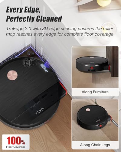 Image of Yeedi S16 Plus Robot Vacuum & Mop with Automatic Omni Station, Blast 16,600Pa Suction, OZMO Roller Self-Wash Mopping, ZeroTangle 3.0, Triple Lift Floor Lift, AI-Powered Navigation and Mapping