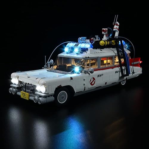 Kit de luz LED RC con sonido para Lego 10274 Kit de construcción, kit de iluminación de construcción de decoración para (Ghostbusters Ecto-1). (Solo