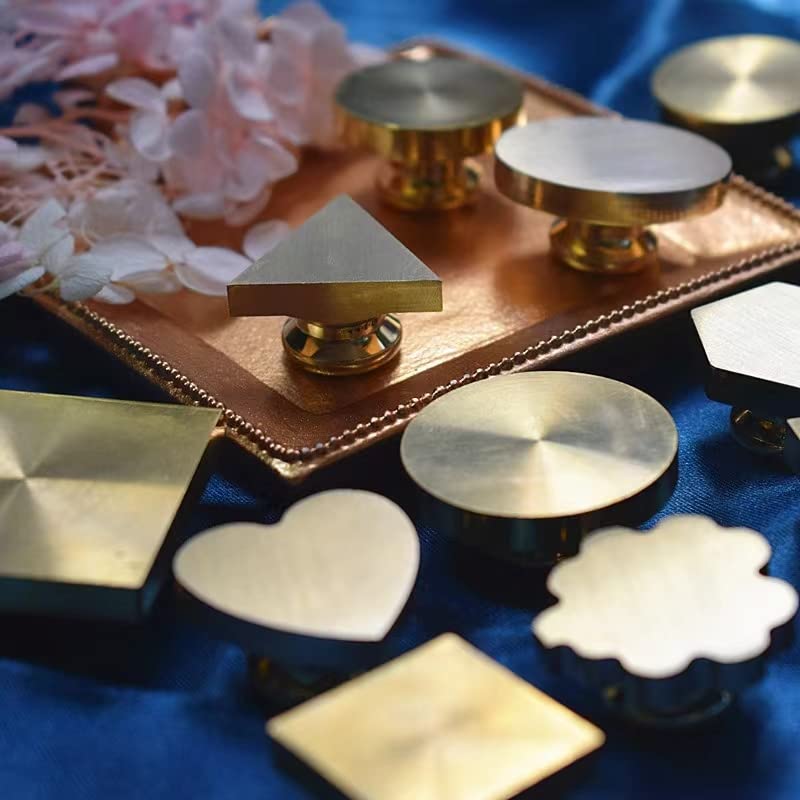 Miniatura 4 de 1 sello de cera en blanco de 0.984 in1 pulgada en forma de corazón, cabezas de sello de cera con 1 mango de madera universal en blanco para