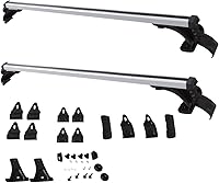 LABLT 48 Inch Universal Aluminum Roof Cross Bars 330LB Cargo Carrier Rack for Bare-Top Cars - No Drill Install