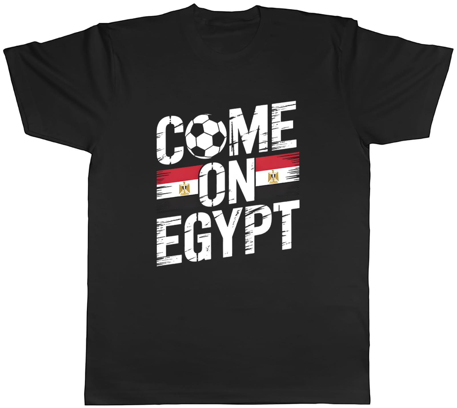 Shopagift Come on Egypt Supporter Football Fan Mens Black T-Shirt Tee