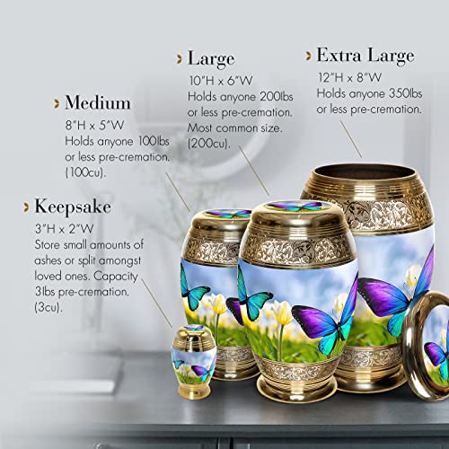 Image of Wild Butterfly Cremation Urns for Human Ashes Adult Female Urns for Ashes