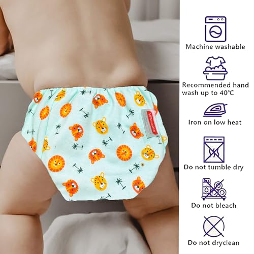 Image of VParents Padded Underwear for Babies and Toddlers with 3 Layers of Cotton Padding Potty Training Pull Up & Diaper-Free Time (3-4 years) PO2 Lion & Galaxy