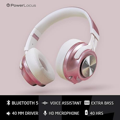 Miniatura 3 de PowerLocus P3 audífonos inalámbricos con Bluetooth, supraaurales, 26horas de reproducción, Bluetooth 5.0, plegables, estéreo, inalámbricos, con
