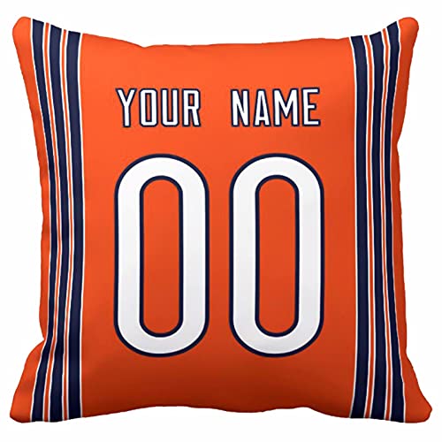 Image of ANTKING Chicago Throw Pillow with Custom Name and Number Personalized Gift for Men Women Boys