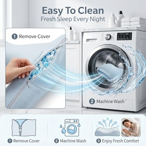 Almohada corporal refrescante de espuma viscoelástica ajustable para dormir de lado con soporte 6