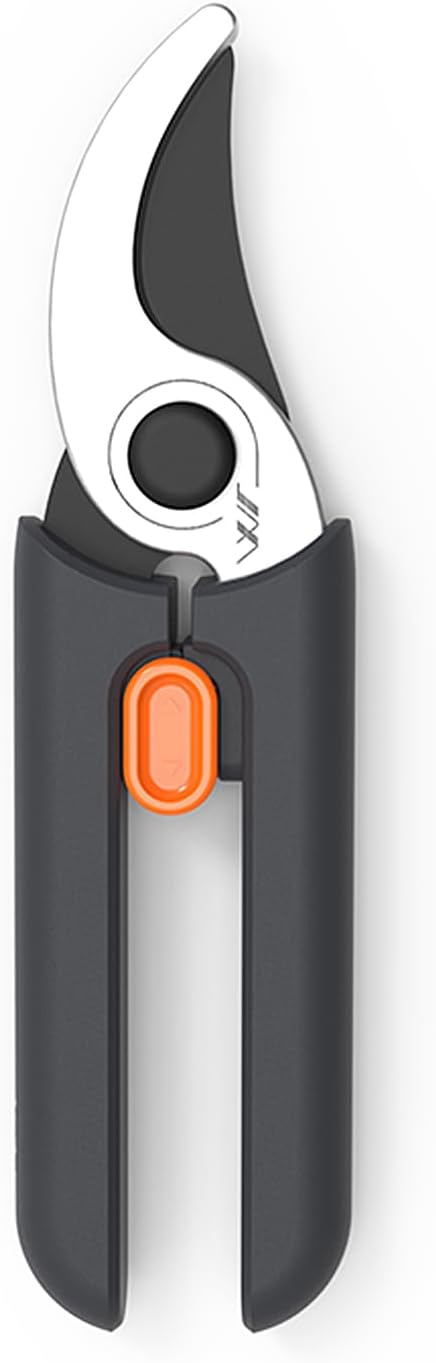 JIMIHOME Gardening Pruner Stainless Steel Garden Shears Comfortable Handle with Security Lock Labor-saving Design For Pruning Branches