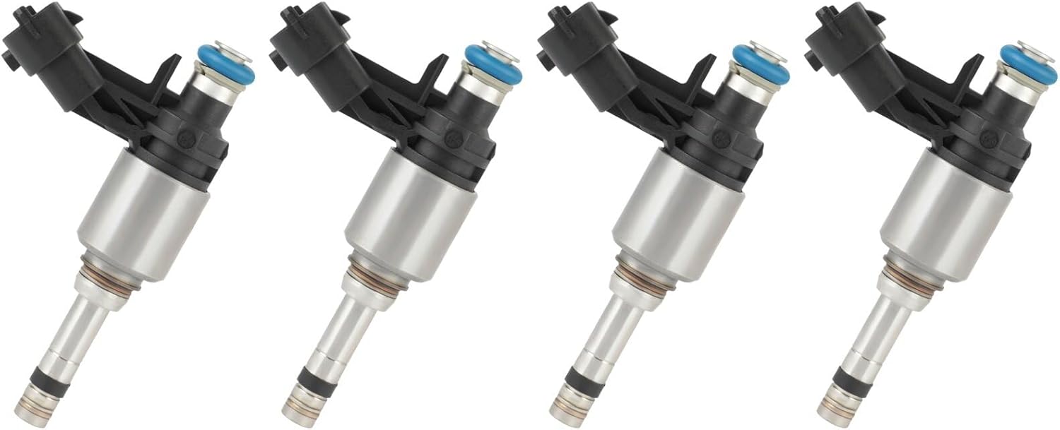 6 Holes SCITOO Fuel Injectors Fit for 2012-2017 for Hyundai for Accent 1.6L, 2012-2017 for Hyundai for Veloster 1.6L, 2012-2017 for Kia for Rio 1.6L FJ1146,353102B110; 353102B130 4Pcs