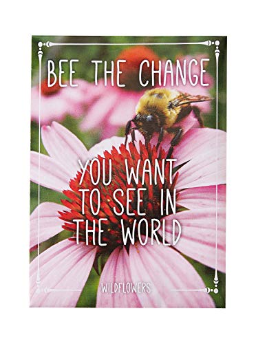 American Meadows Wildflower Seed Packets ''Bee The Change'' Party Favors (Pack of 20) - Pollinator Wildflower Seed Mix to Attract Hummingbirds, Bees, and Butterflies, Party Favor for Any Occasion