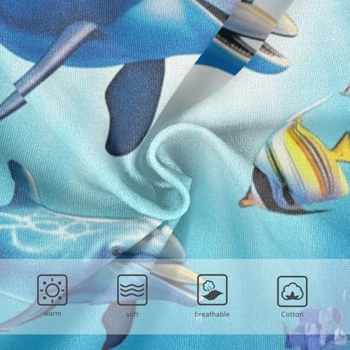 Cute Dolphins Fish Blue Toddler Underwear Custom 2t Cotton Panties Little Girl Fun Underpants Briefs3