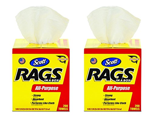 Kimberly-Clark Scott 75260 Rags in a XDznk Box, White, 2 Boxes of 200 Towels ufGXl