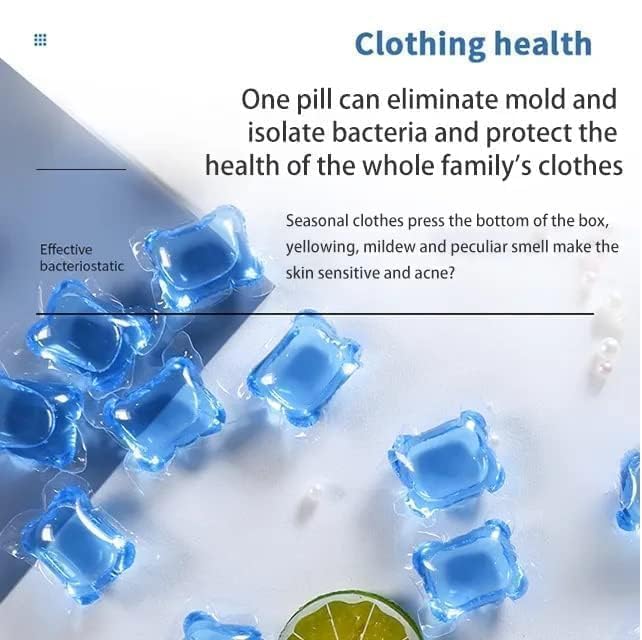 Image of Portable Laundry Detergent Gel Capsules - Travel-Friendly Laundry Beads for Clothes Cleaning | Liquid Washing Pods for Home, Dorm, Bathroom & Travel Multicolor (100)
