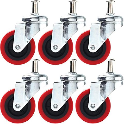 Online Best Service 6 Pack Heavy-Duty 2.5" Swivel Caster Wheel Creeper Service Cart Stool Post Mount Cover