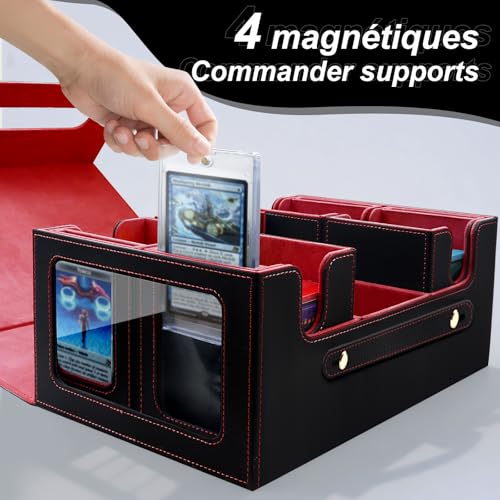 Toyzy 6 en 1 Commander Carte Boite Rangement, Deck Box avec Commander présentoir pour MTG Decks, Boite Rangement Carte avec Cubique box pour Magic The Gathering (MTG) Peut contenir 600 cartes Gris – vue 5