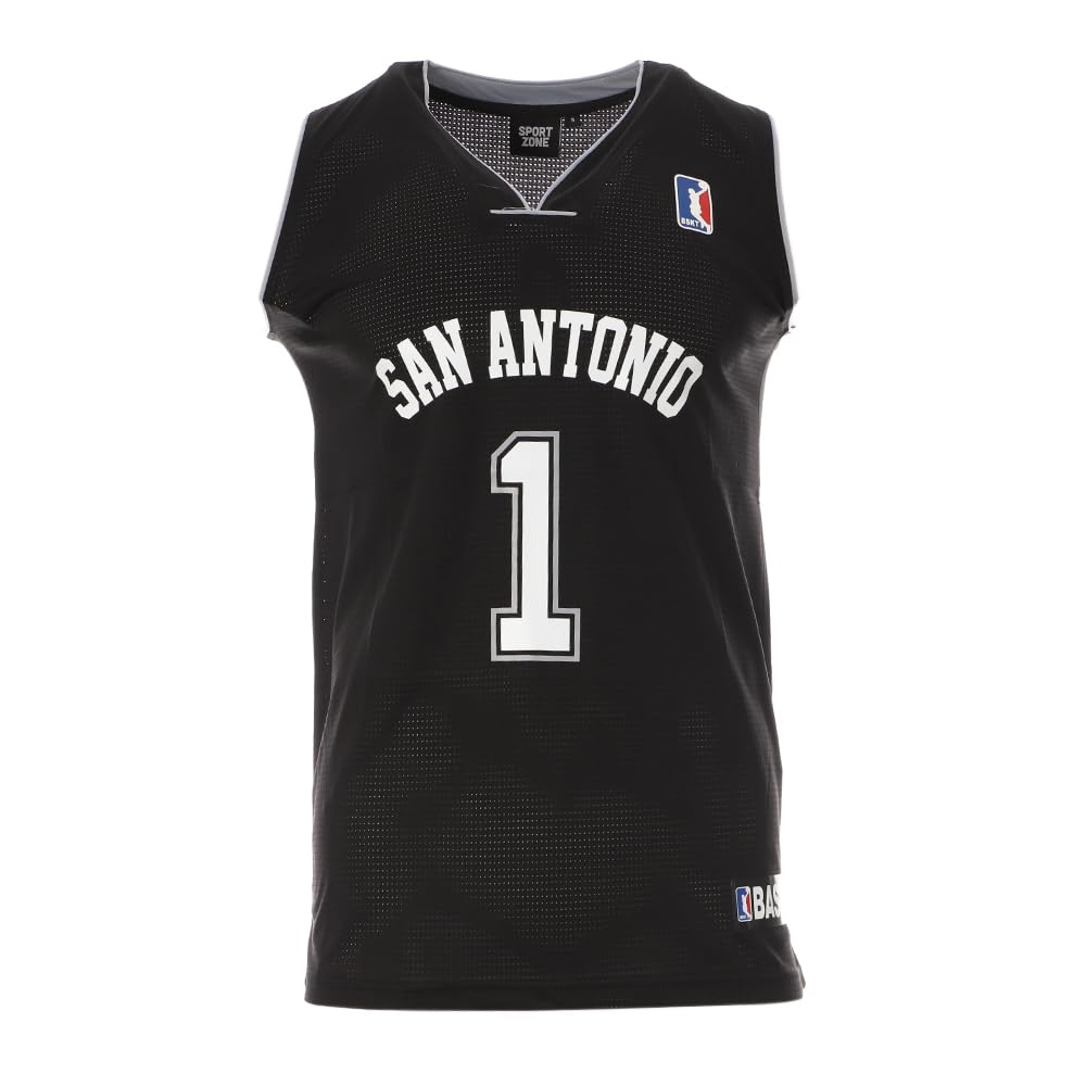 San Antonio Basketball-Trikot, Schwarz, Herren