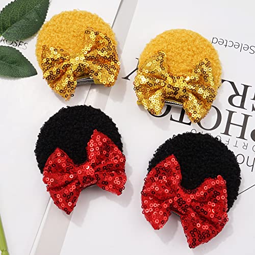 Pinzas para el cabello con orejas de ratón, 12 piezas miniatura 5