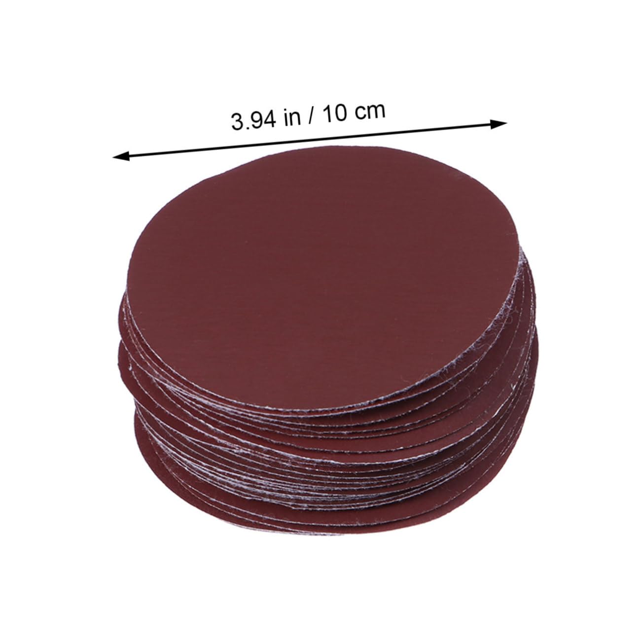 STOBAZA Round Self Stick Sanding Discs Dark Red Sandpaper Pads Grit for Surface Conditioning Cleaning and Deburring Applications