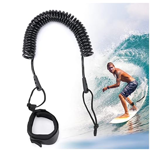 Leash für SUP Board,Einziehbar Surfboard Leash,Surf Sicherheitsknöchelseil für Surfbretter,Stand Up Paddleboards,Kajaks (Schwarz)
