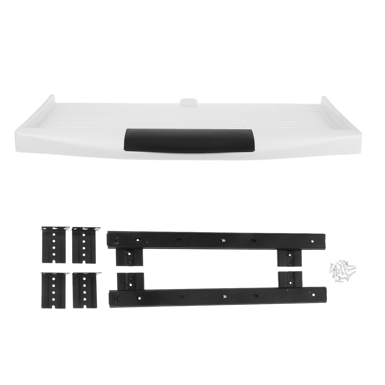 Bandeja ergonómica extraíble para teclado, estante deslizante para teclado debajo del escritorio para oficina en casa, diseño compacto, fácil instalación, estética moderna, solución de almacenamiento