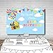 MEHOFOTO UP Birthday Party Photo Studio Backdrop Props Boy Adventure Happy Birthday Up Up and Away Balloons Party Decorations Blue Sky and White Clouds Photography Background Banner 7x5ft