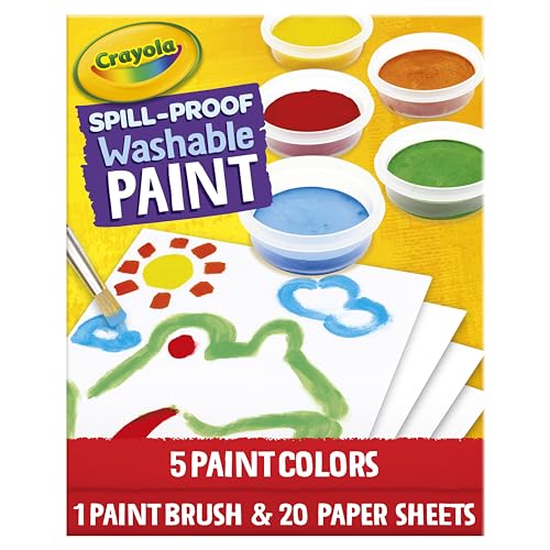 Crayola 54-1092 Spill Proof Paint Set, Washable Paint For Kids thumb #8