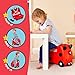 Trunki Children’s Ride-On Suitcase and Kid's Hand Luggage | Perfect Toy Gift for Toddler Boys & Girls : Harley Ladybug (Red)
