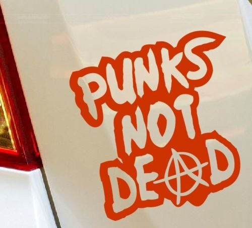 spb87 Punks Not Dead Hobby Divertido Coche Parachoques Ventana Funny Vinilo Van portátil Amor corazón decoración hogar Vivir Kids Funny Pared Arte Decal Pegatinas Motocicletas