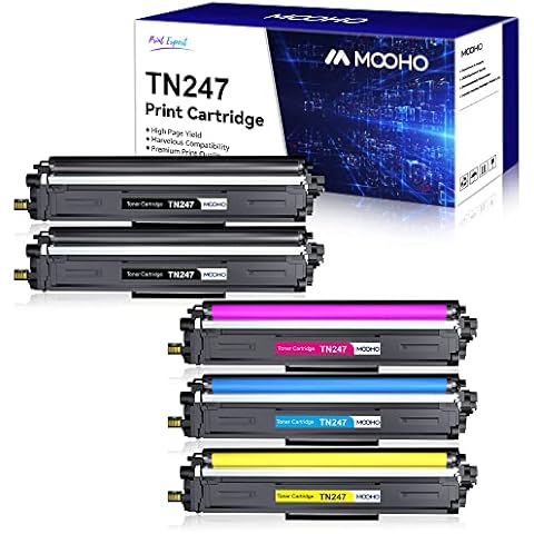 MOOHO TN-243CMYK Toner Value Pack TN247 Toner Cartridges TN243 Compatible for Brother DCP-L3550CDW HL-L3210CW DCP-L3510CDW HL-L3230CDW MFC-L3710CW MFC-L3770CDW MFC-L3750CDW HL-L3270CDW (5 Pack) Cover