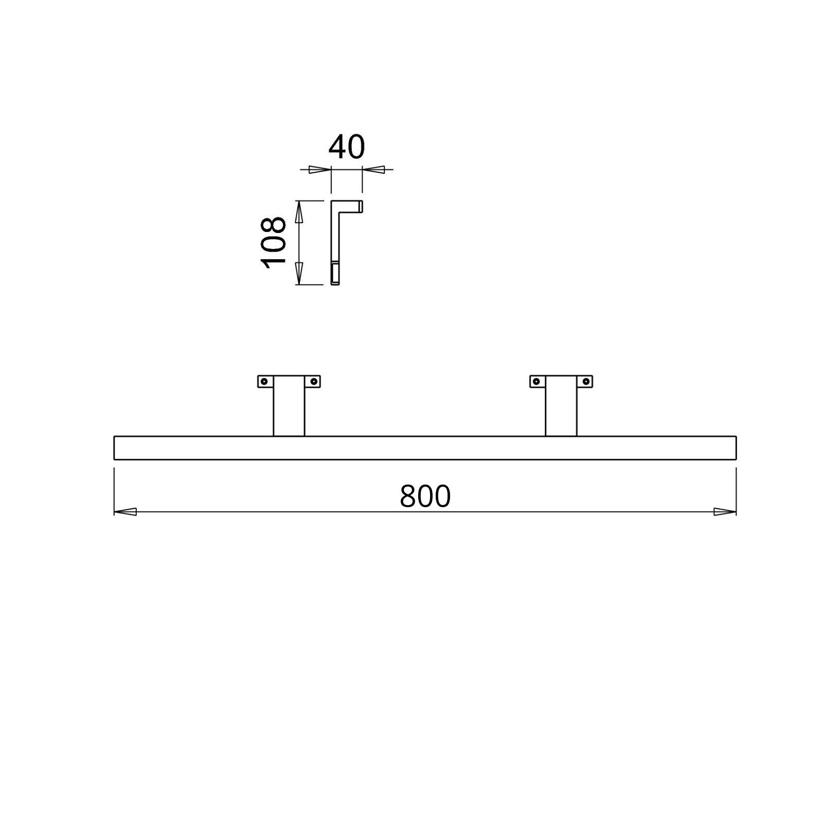 SO-TECH® LED Spiegelleuchte Anbauleuchte Leuchte AALTO Aluminium Stahl chrom poliert | Länge 800 mm | Badleuchte | neutralweiß 4000 K | IP44 geprüft | 13W | 230V