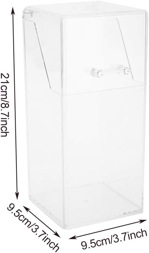 Brrnoo Acrylic Makeup Brush Holder with Lid, & Modern & Sleek, Transparent, Makeup Storage Box, Nail Brush Storage for DIY Nail Art & Salon