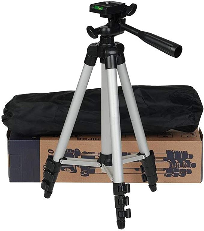 9RGS PACKERS- Tripod-3110 Portable Adjustable Aluminum Lightweight Camera Stand with Three-Dimensional Head Tripod (Silver, Black, Supports Up to 3000 g) (B0C4T4BZ17) Amazon Price History, Amazon Price Tracker