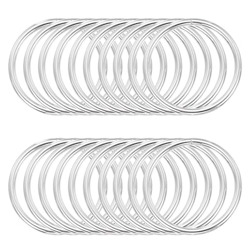 Aros de metal para manualidades y atrapasueños plateados 100 uds