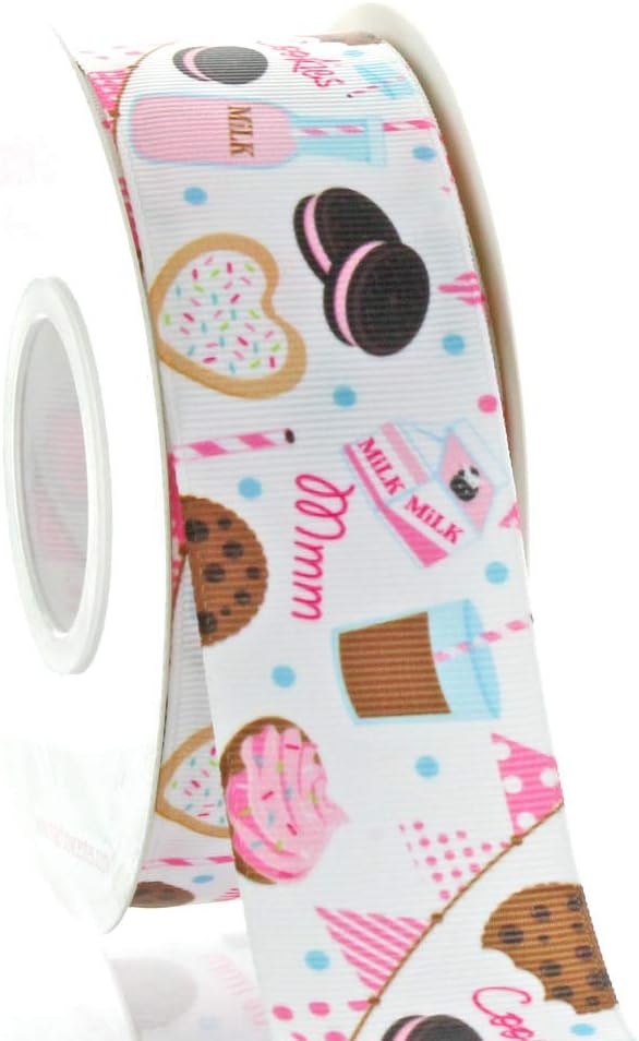 1.5" Milk & Cookies Grosgrain Ribbon 100yd