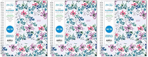 Blue Sky 2021 Weekly & Monthly Planner, Flexible Cover, Twin-Wire Binding, 8.5