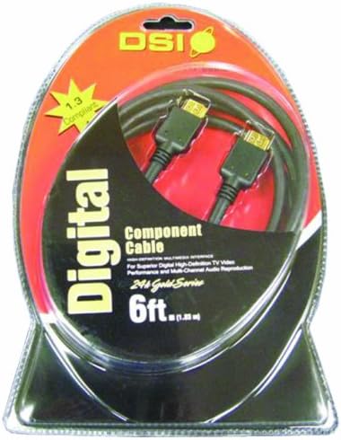 Diamond COMP6 Premium Component Video Cable, 6" - Black