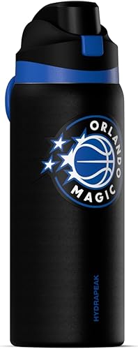 Miniatura 3 de Hydrapeak x NBA Botella de agua oficialmente licenciada de Orlando Magic Oasis de 32 oz con tapa de trago con botón de presión, botella de agua de