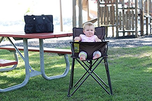 ciao! baby Portable High Chair for Travel, Fold Up High Chair with Tray, Chocolate