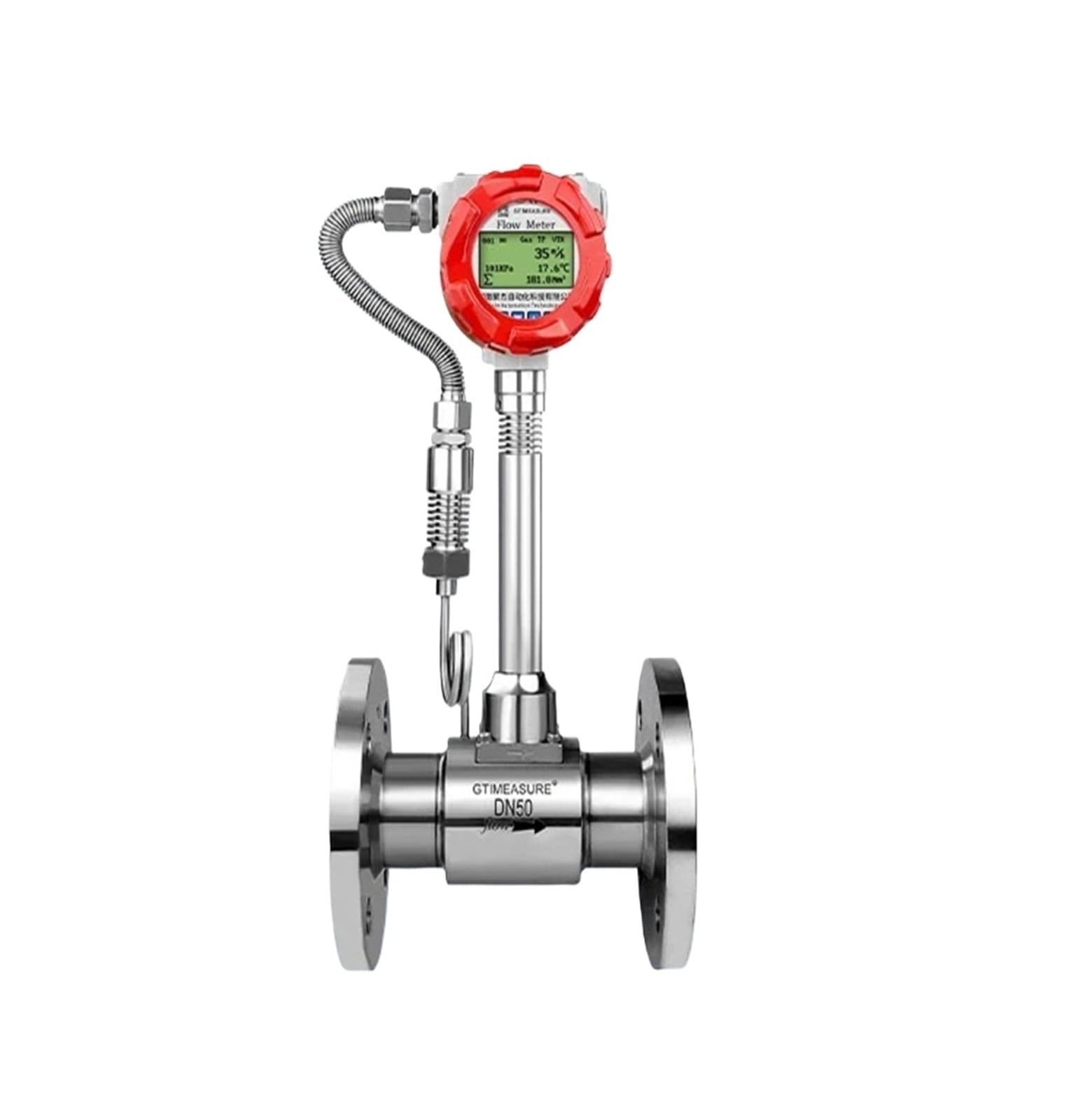 Caudalímetro electromagnético de aire con pantalla LCD, 4-20 mA ±1,5%, caudalímetro de aire y, DN15-50 Garantizar la estabilidad(DN15)