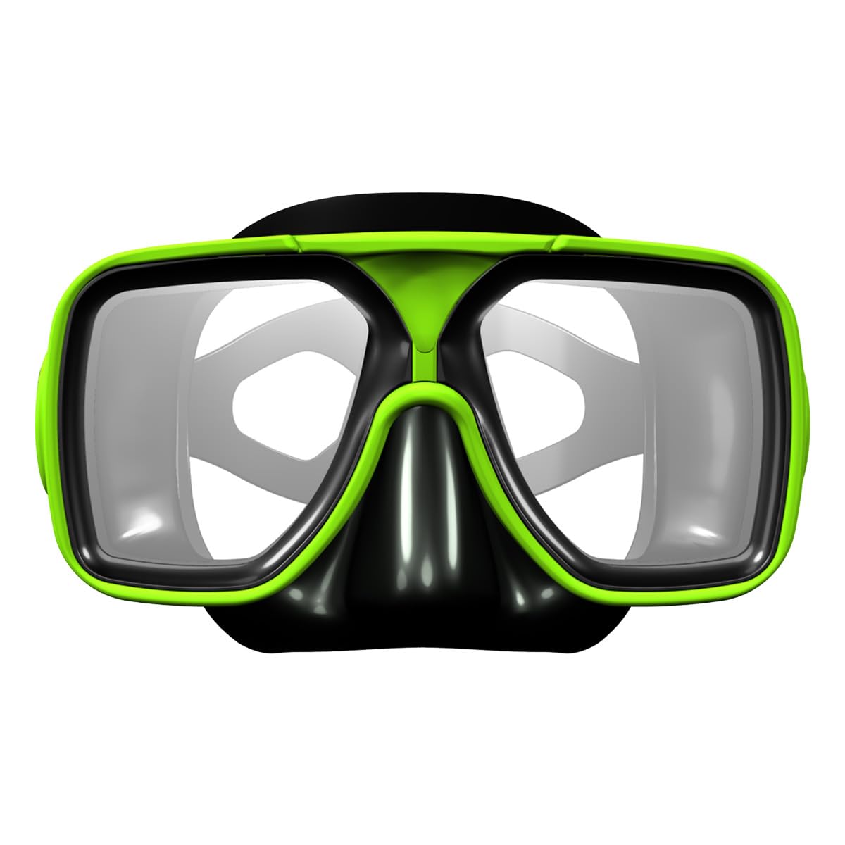 XS Scuba Metro Mask - Black Silicone/Green