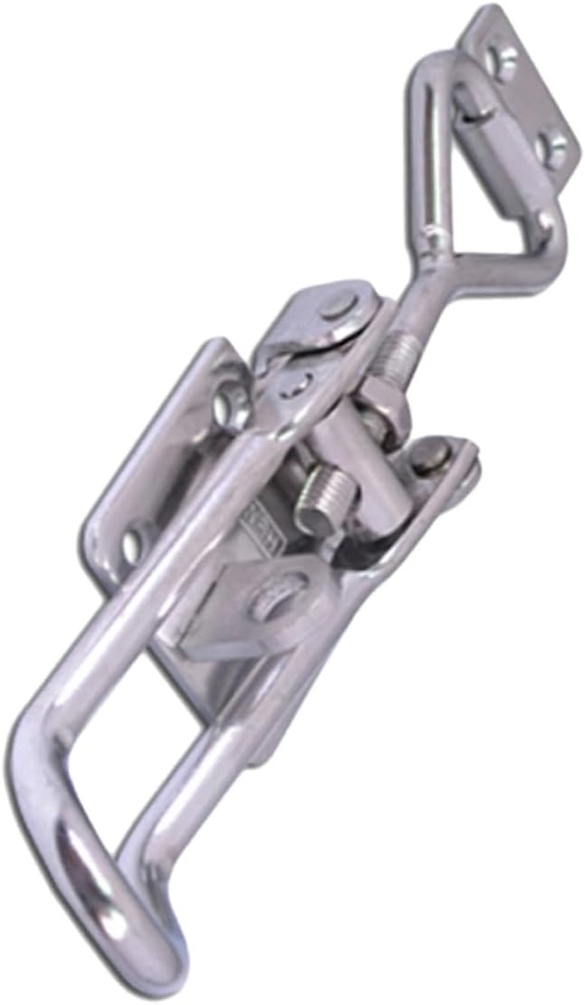 NUOBESTY 2pcs Toggle Clamp Spring Latch Lock Clasp Latch Steel Rattle Lockable Heavy Duty Toggle for Welding Jigging