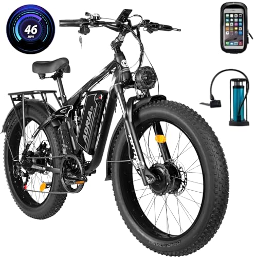 PHNHOLUN TUTTIO 5000W Peak Dual Motor Ebike, 40-46MPH Electric Bike
