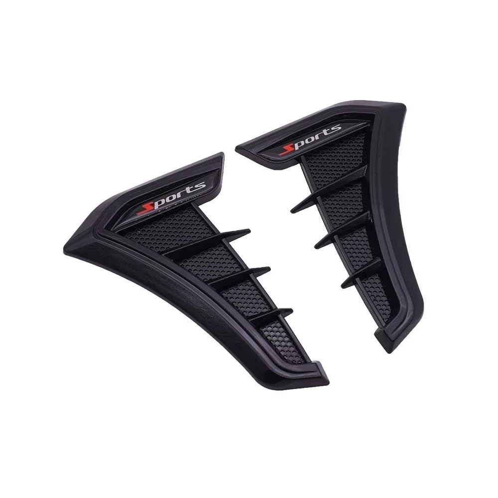 Woniyal Car Side Fender Vent Air Flow Intake Scoop Cover for VW UP, Carbon Fiber Style Automotive Exterior Decorative Sticker 2 Pcs,Glossy black