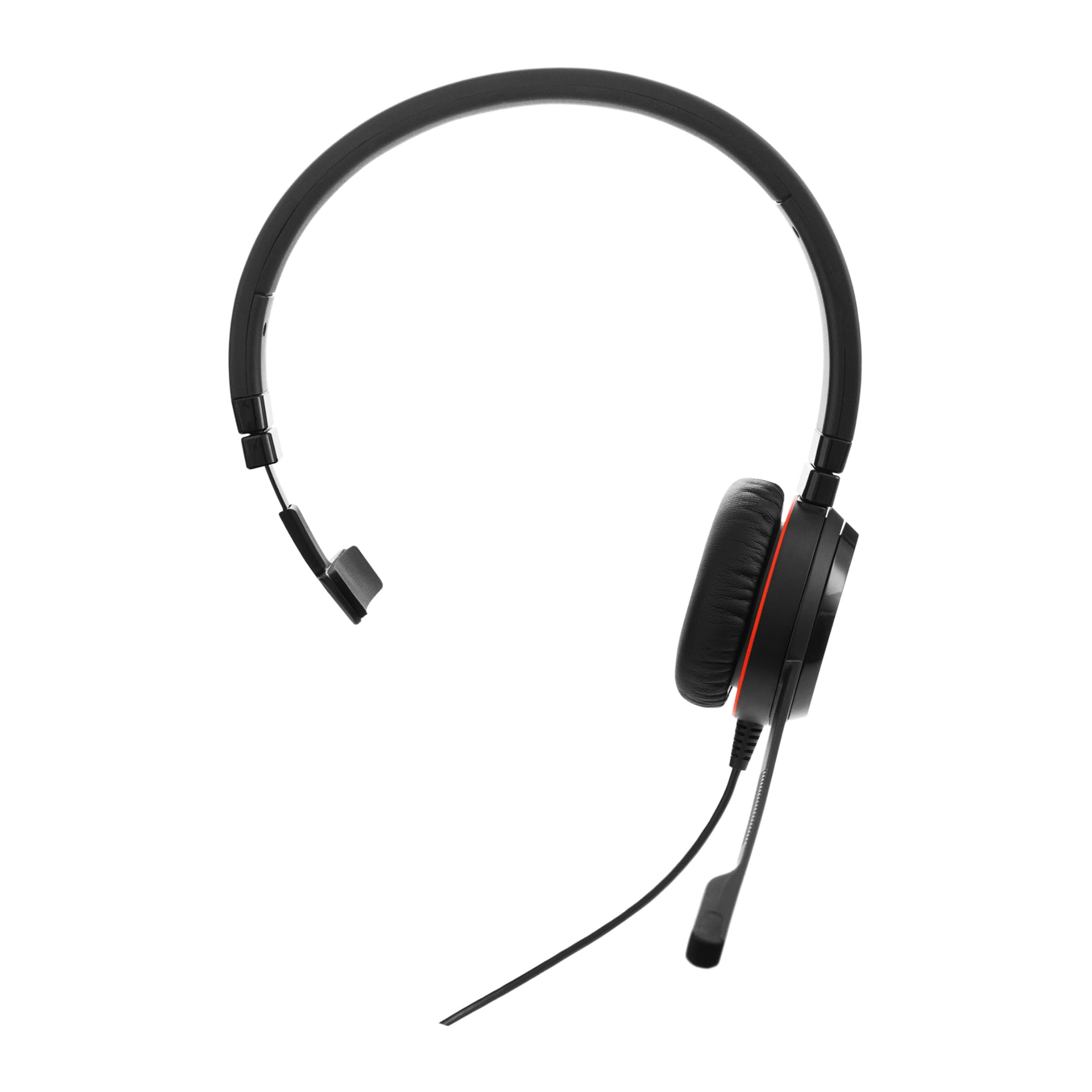 Jabra Evolve 30 UC Mono Headset – Unified Communications Kopfhörer für VoIP Softphones mit passivem Noise Cancelling – 3,5 mm Klinke – Schwarz