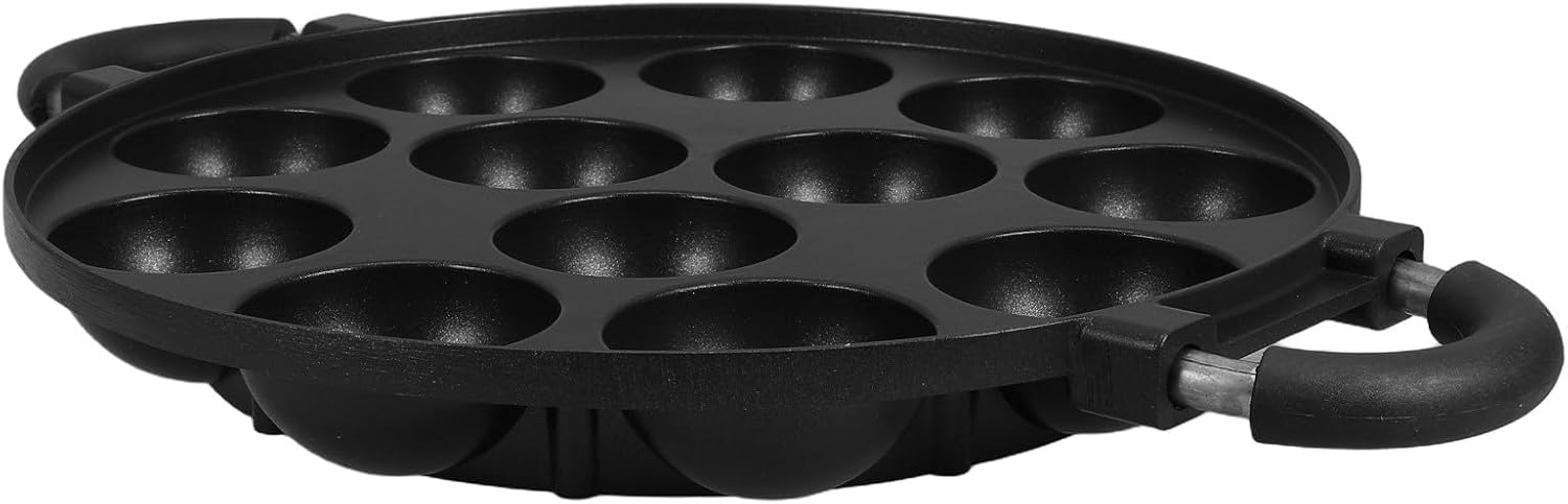 KICHOUSE Takoyaki Grill Pan: 12 Holes Japanese Octopus Ball Maker Baking Pan - Meatball Nonstick Grill Cooking Stovetop Plate for Kitchen Cooking