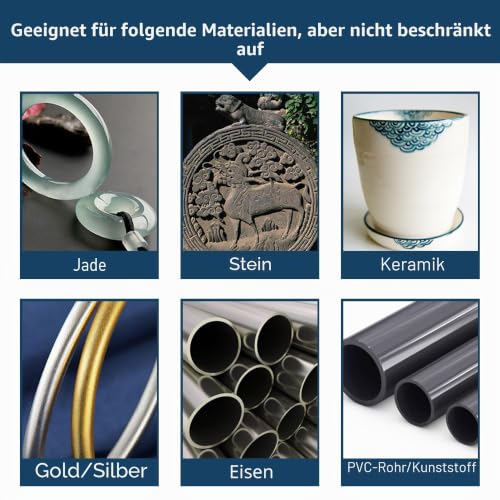 Diamond Schleifstifte Set, 20Pcs Rotationsfräser Bohrfräswerkzeug Set mit 1/8 Zoll Schaft für Stein, Keramik, Glas, Schnitzen, Schleifen, Polieren, Gravieren