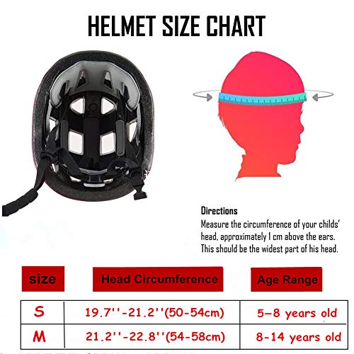 Atphfety Kids Helmets,Adjustbale Child Girls Boys Bike Helmets,Multi-Sport for Cycling Skating Scooter,2 Sizes